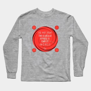 CLOCK CIRCULAR RED/W Long Sleeve T-Shirt